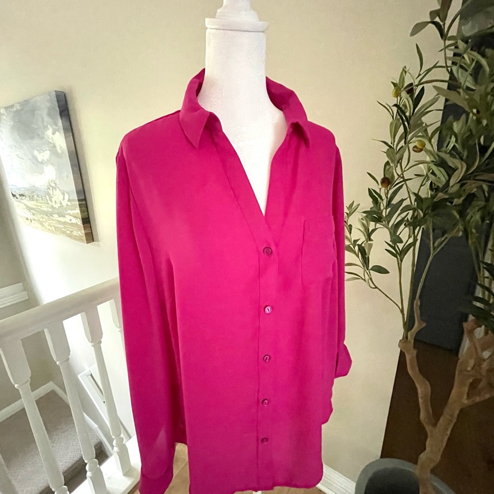 The Limited Fuchsia Blouse